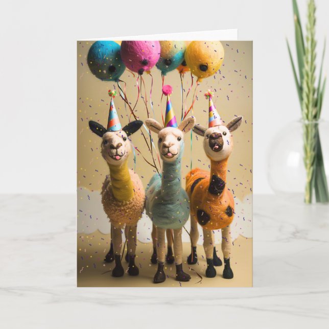 Tarjeta de cumpleaños de llamadas festivas (Anverso)