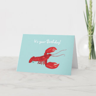 Tarjeta de cumpleaños de Lobster