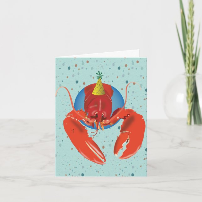Tarjeta de cumpleaños de Lobster (Anverso)