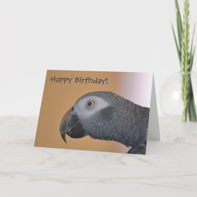 Tarjeta de cumpleaños de loros (Anverso)