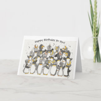 Tarjeta de cumpleaños de los amantes del pingüino