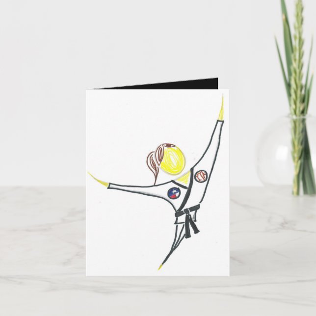 Tarjeta de cumpleaños de los artes marciales (Anverso)