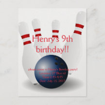Tarjeta de cumpleaños de los bolos