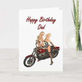 Tarjeta de cumpleaños de los chicas del motorista