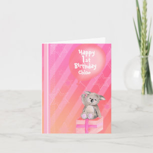 Tarjeta de cumpleaños de los chicas del rosa de la