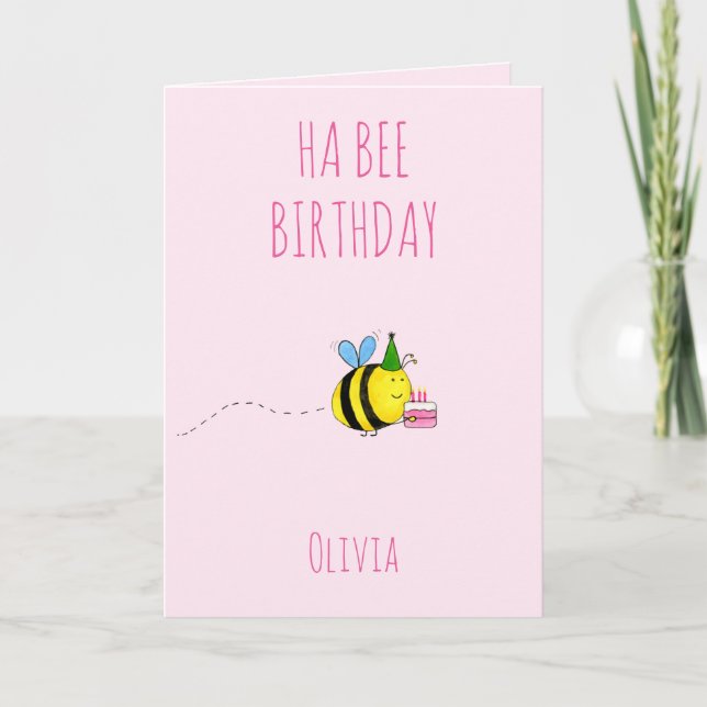 Tarjeta de cumpleaños de los Chicas Ha Bee (Anverso)
