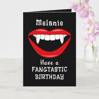 Tarjeta de cumpleaños de los fans de los vampiros