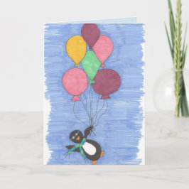 Tarjeta de cumpleaños de los globos de cumpleaños