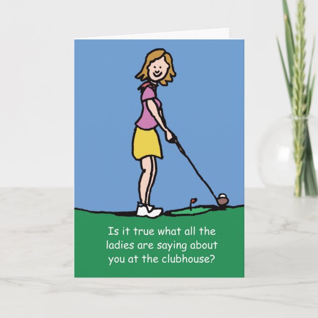 Tarjeta de cumpleaños de los golfistas (Anverso)
