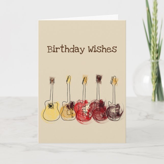 Tarjeta de cumpleaños de los Guitars (Anverso)