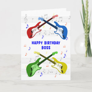 Tarjeta de cumpleaños de los Guitars Boss