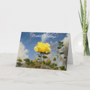 Tarjeta de cumpleaños de los jardines del cielo az