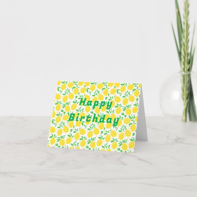 Tarjeta de cumpleaños de los Lemones Amarillos (Anverso)