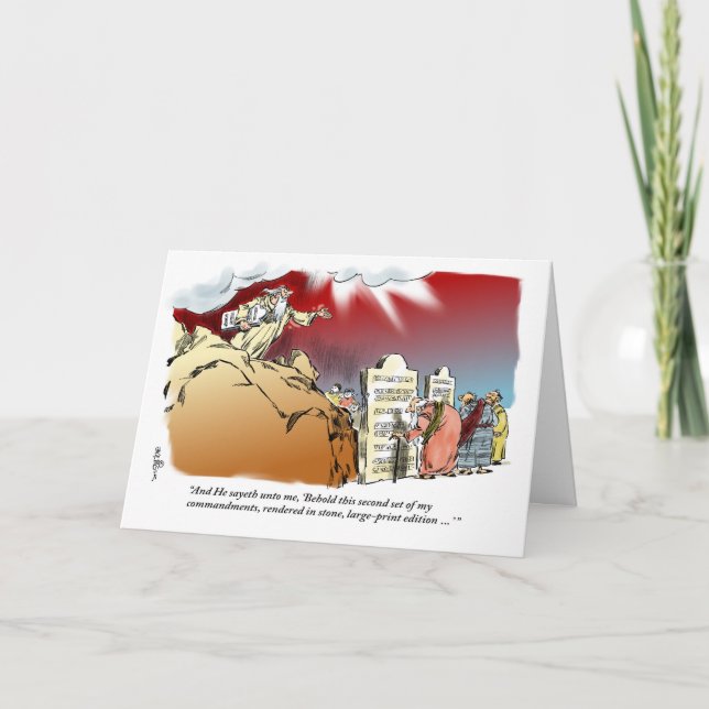 Tarjeta de cumpleaños de los mandamientos de Moses (Anverso)