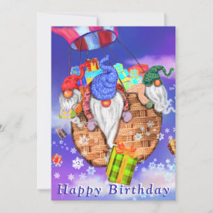 Tarjeta de cumpleaños de los navidades Gnomes