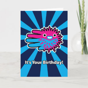 Tarjeta de cumpleaños de los pescados del fumador