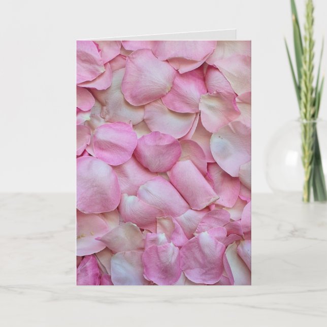 TARJETA DE CUMPLEAÑOS DE LOS PETALES ROSAS (Anverso)