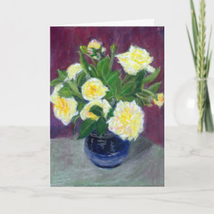 Tarjeta de cumpleaños de los Rosas Cream