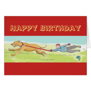 Tarjeta de cumpleaños de los walkies de great dane