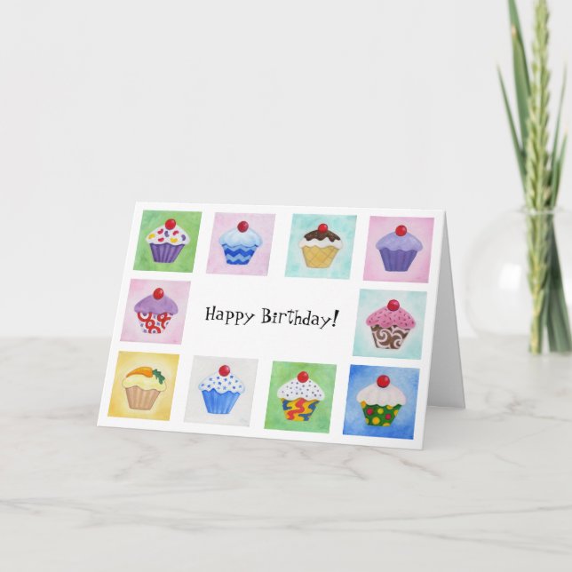 Tarjeta de cumpleaños de Lots O' Cupcakes (Anverso)