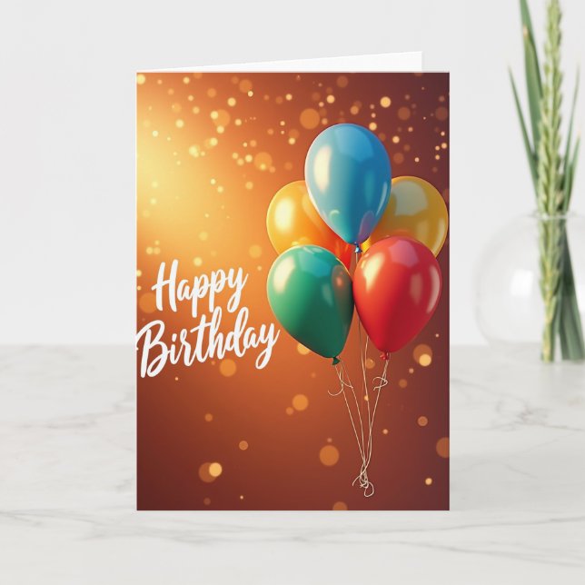 Tarjeta de cumpleaños de Luces Alegres (Anverso)