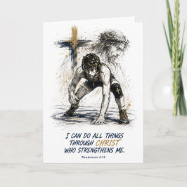 Tarjeta de cumpleaños de lucha libre católica para