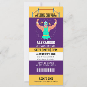 Tarjeta de Cumpleaños de Lucha Libre Mexicana