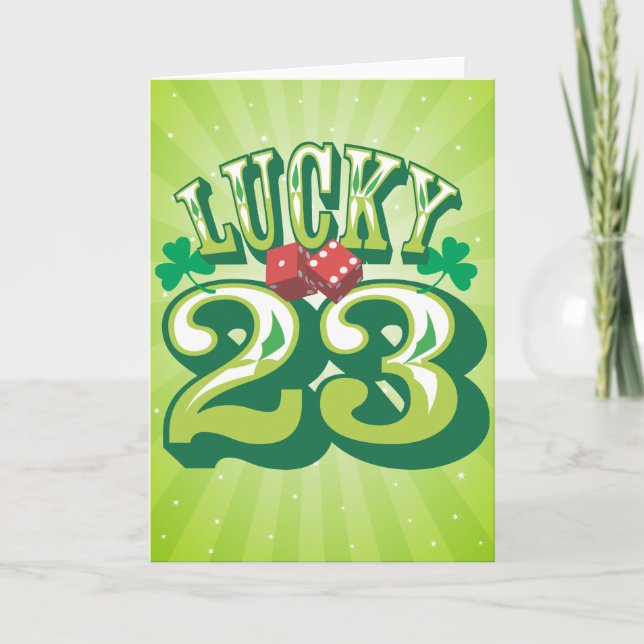 Tarjeta de cumpleaños de Lucky 23 (Anverso)