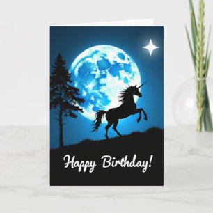 Tarjeta de cumpleaños de Luna Azul
