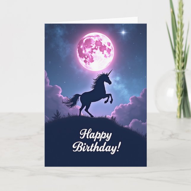 Tarjeta de cumpleaños de Luna Magenta (Anverso)