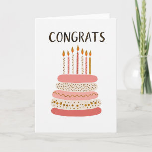 Tarjeta de cumpleaños de lunares dorados