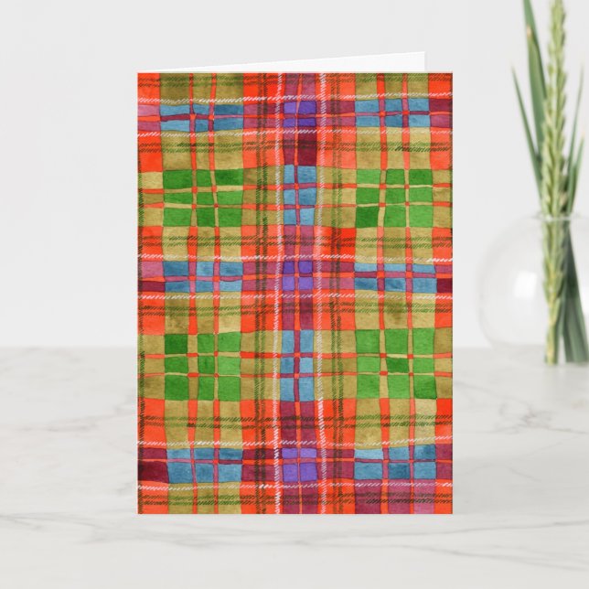 Tarjeta de cumpleaños de MAC RAE TARTAN (Anverso)