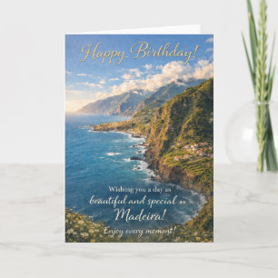 Tarjeta de cumpleaños de Madeira – Portugal coster