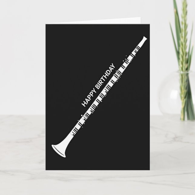 Tarjeta de cumpleaños de madera Melodia (Anverso)