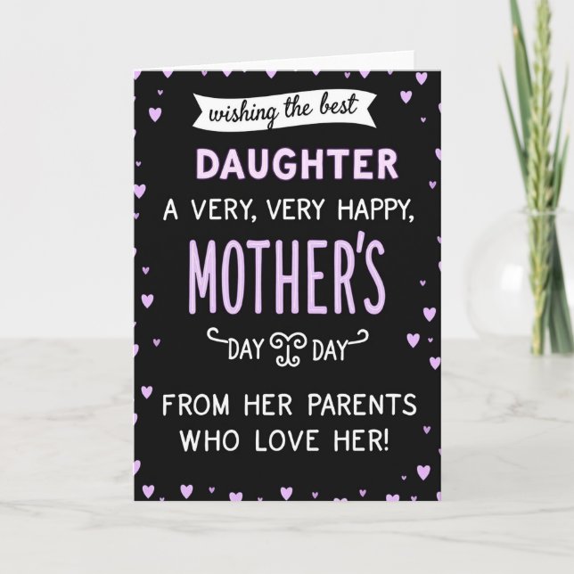 Tarjeta de cumpleaños de madres con letra elegante (Anverso)