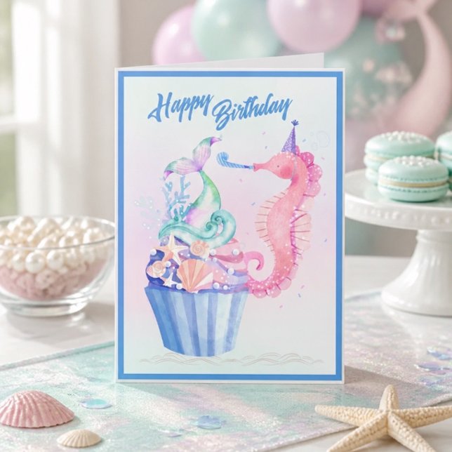 Tarjeta de cumpleaños de magdalena con cola de sir (Subido por el creador)