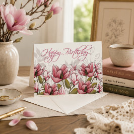Tarjeta de cumpleaños de magnolia susurrante – Bot