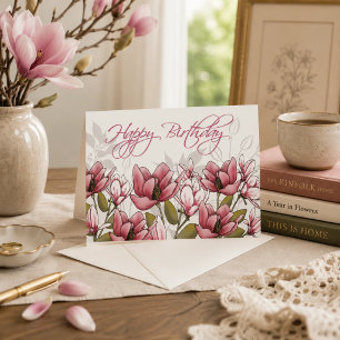 Tarjeta de cumpleaños de magnolia susurrante – Bot