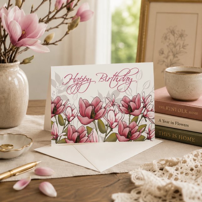 Tarjeta de cumpleaños de magnolia susurrante – Bot (Subido por el creador)