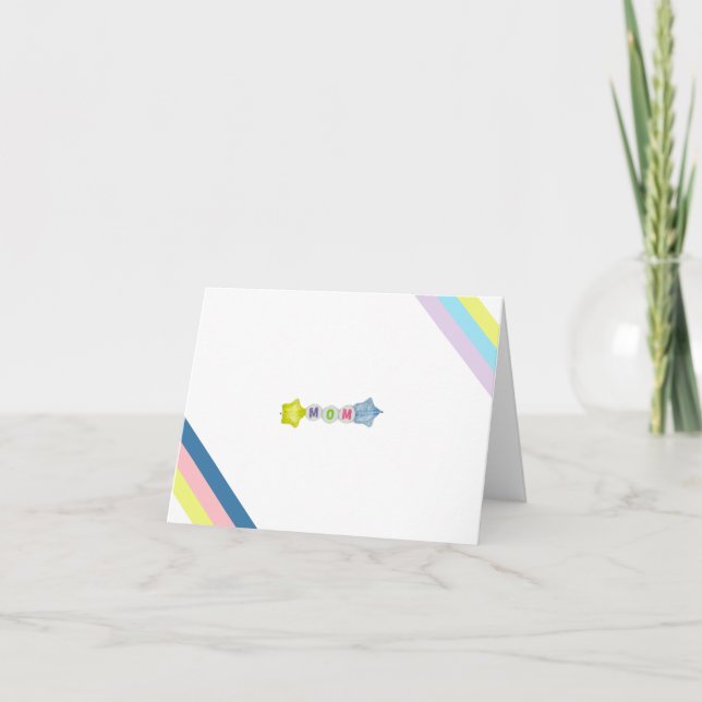 Tarjeta de cumpleaños de mamá o del día de la madr (Anverso)