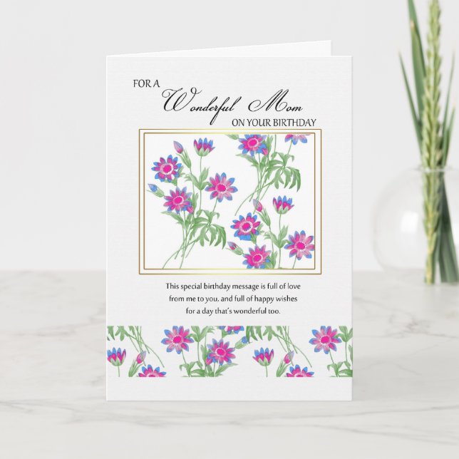 tarjeta de cumpleaños de mamá - tarjeta de cumplea (Anverso)