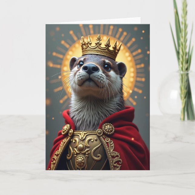 Tarjeta de cumpleaños de mamífero coronado (Anverso)