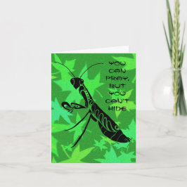 Tarjeta de cumpleaños de mantis de oración tribal