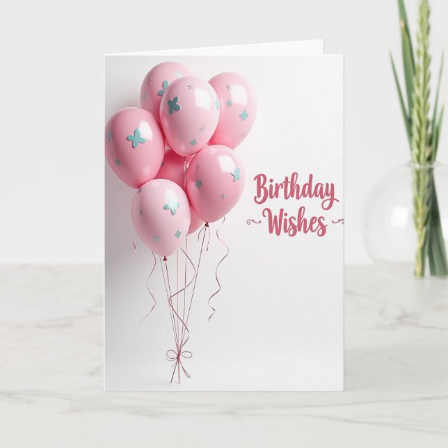 Tarjeta de cumpleaños de mariposa caprichosa (Anverso)