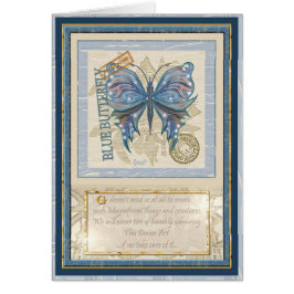 Tarjeta de cumpleaños de mariposa de la oficina de