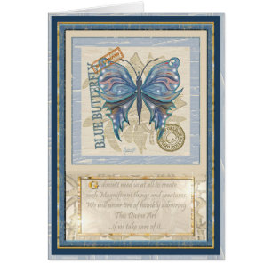 Tarjeta de cumpleaños de mariposa de la oficina de