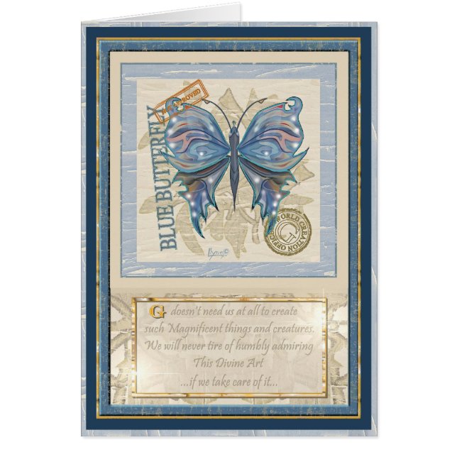 Tarjeta de cumpleaños de mariposa de la oficina de (Frente)