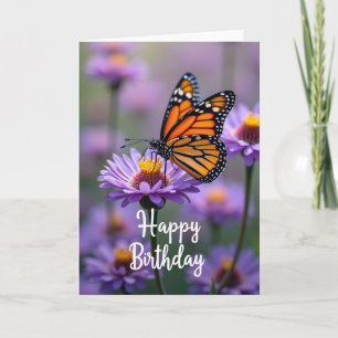 Tarjeta de cumpleaños de mariposa dulce