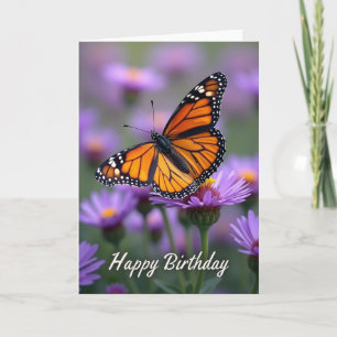 Tarjeta de cumpleaños de mariposa dulce