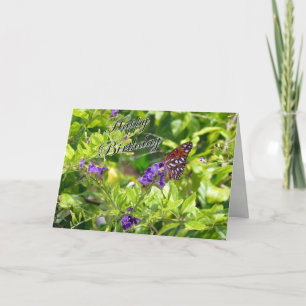 Tarjeta de cumpleaños de mariposa - Fritillary del